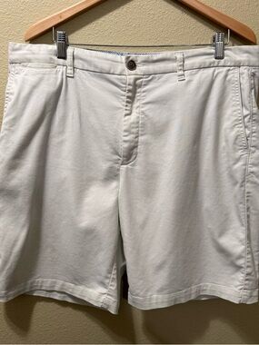 Men’s Size 38 Tommy Bahama Light Beige Spray Boracay Island Chino Shorts